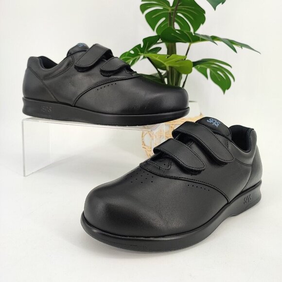 SAS Men's VTO BLK Black Leather Slip-On Loafer Shoes Size 9.5 US - Picture 1 of 13